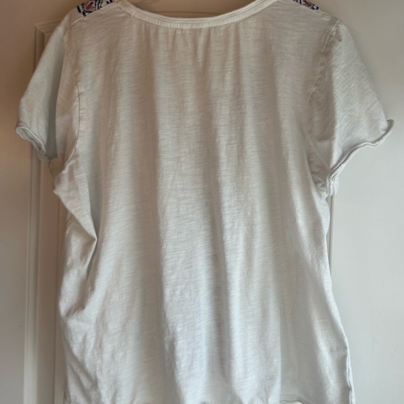 Knox Rose White Tee with Blue and Red Embroidery - Picture 2 of 6